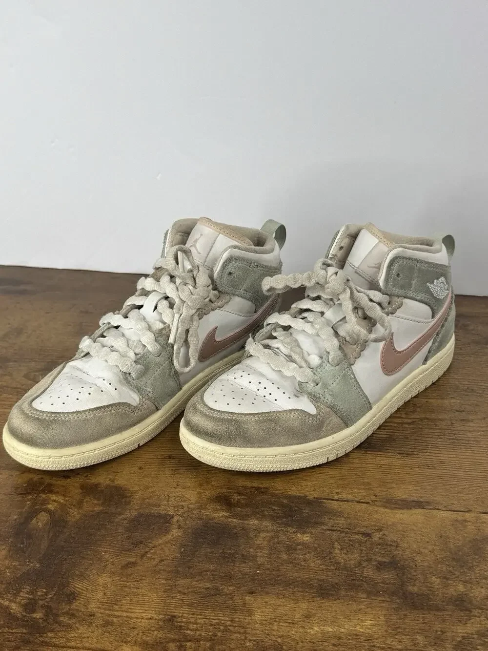 Nike Air Jordan 1 Mid SE PS 3Y Scalloped Pink Oxford Jade Ice DZ5359-100